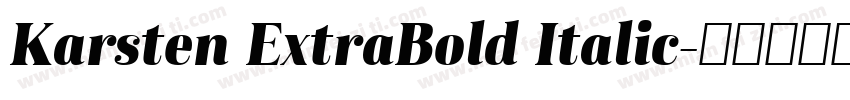 Karsten ExtraBold Italic字体转换
